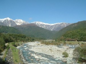 松川より白馬三山